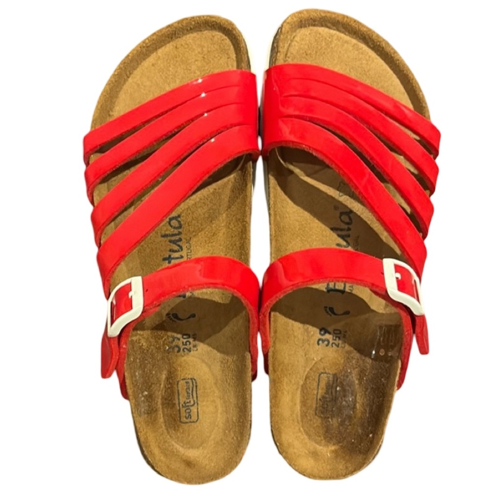 Birkenstock Betula Burma Burke-Flor 4 red patent sandals